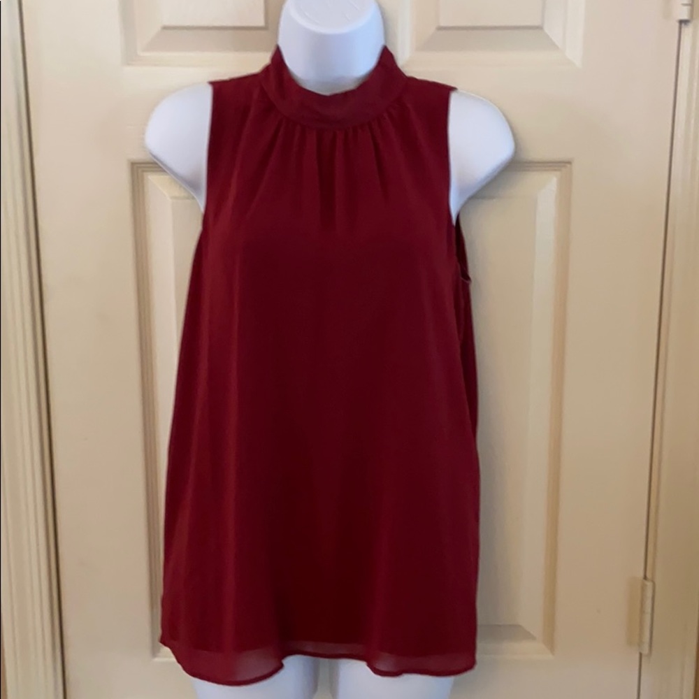 ATL Red Sleeveless Blouse